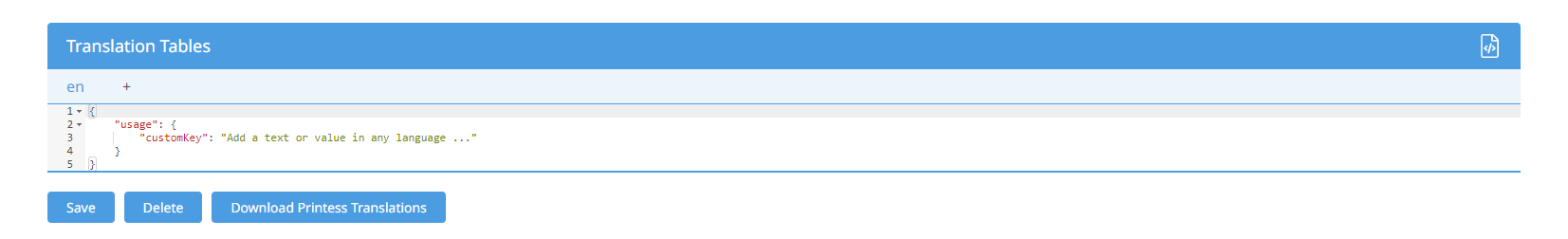 Translation Tables