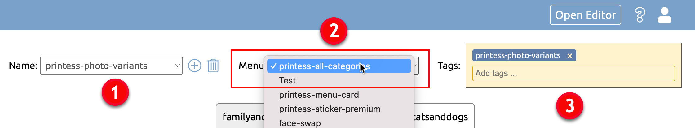 Add New Menu Sort Index