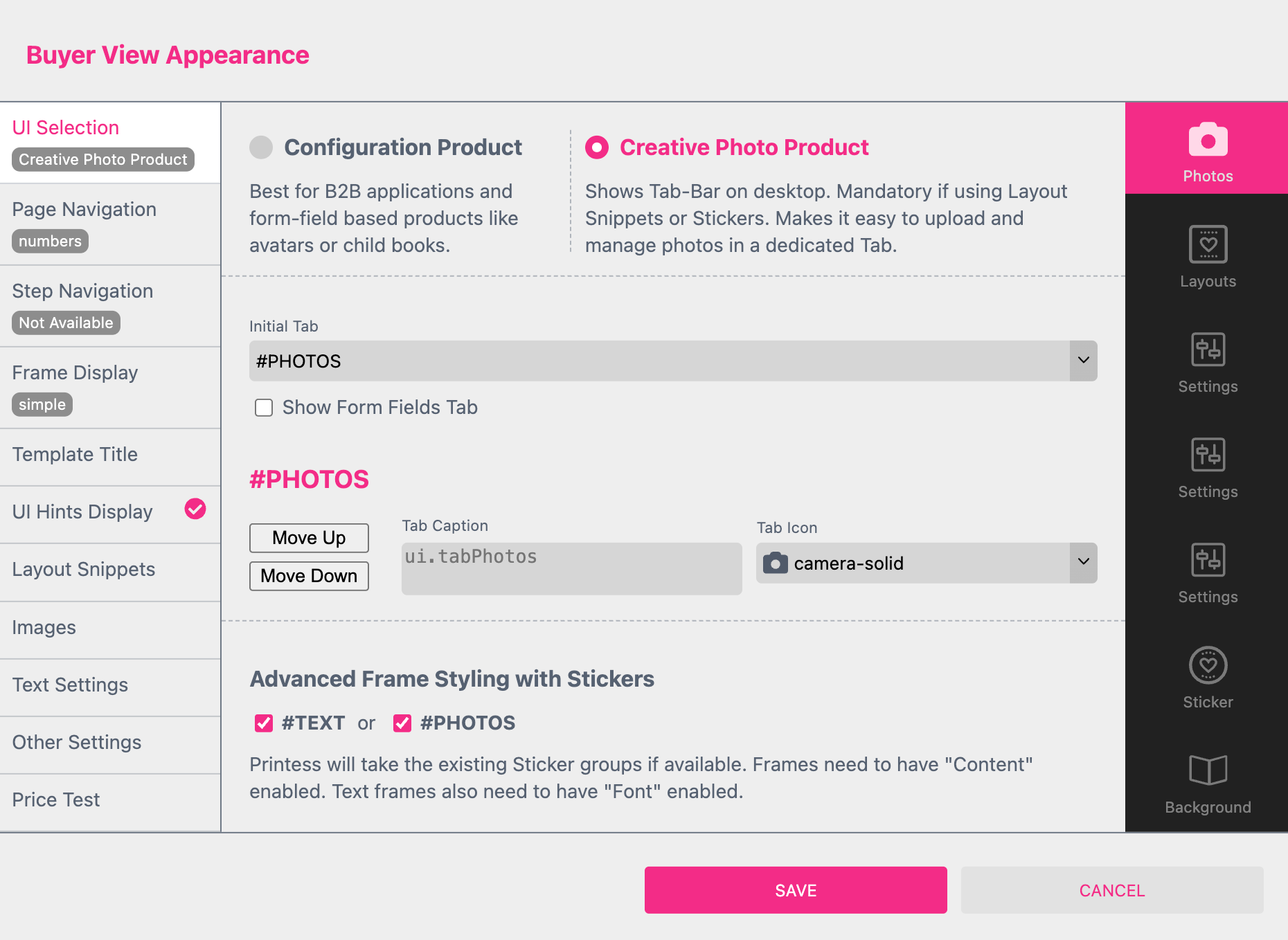 Buyer View Appearance