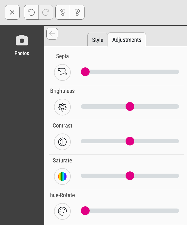 Image Adjustment Tab