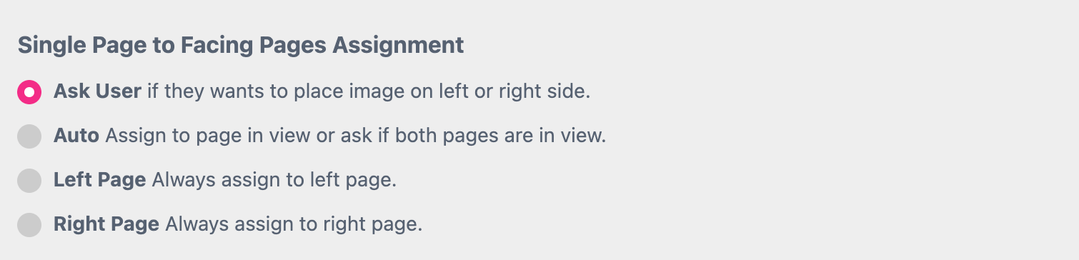 Auto Assign Single Page Layout