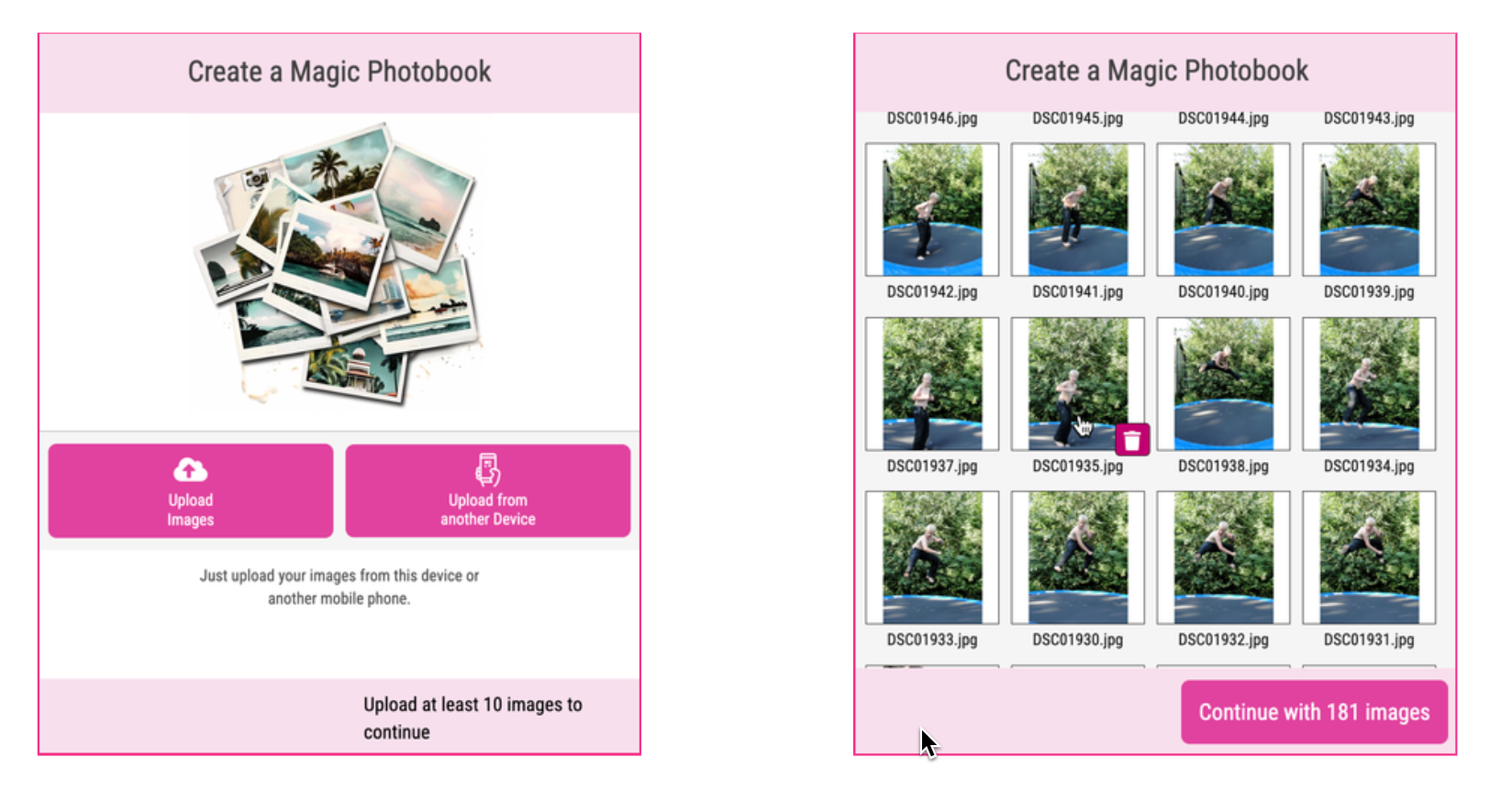 Image Upload Magic Photo Book