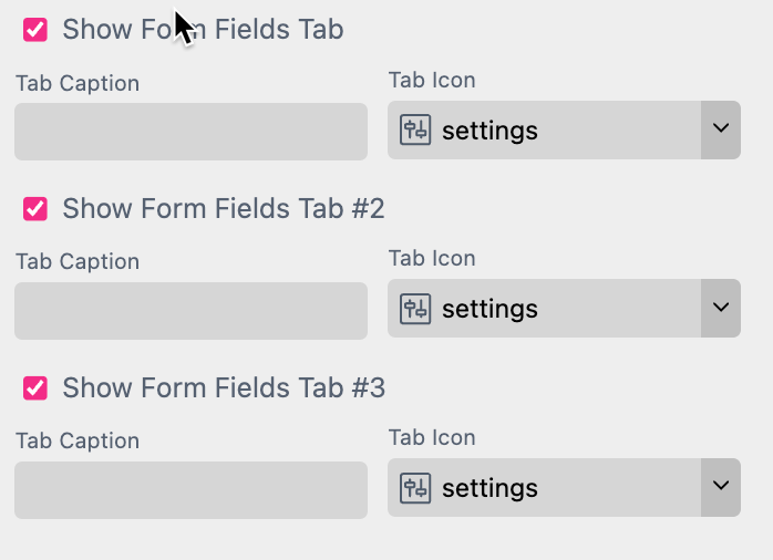 Show Form Field Tab