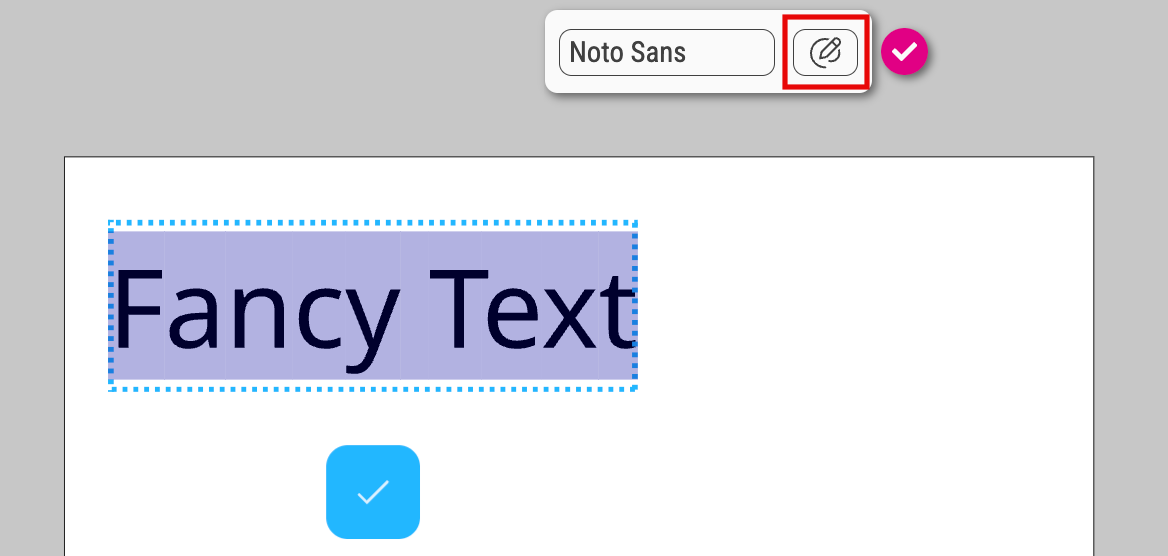 Text Frame Style Button