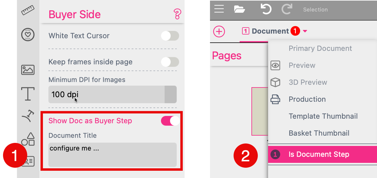 Add a document to the Steps Interface