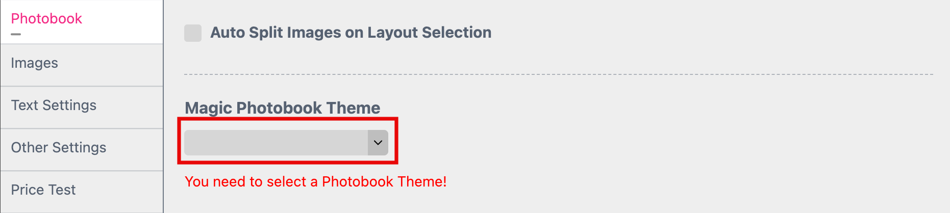 Buyer Side Layout Selection And Rearrange Images