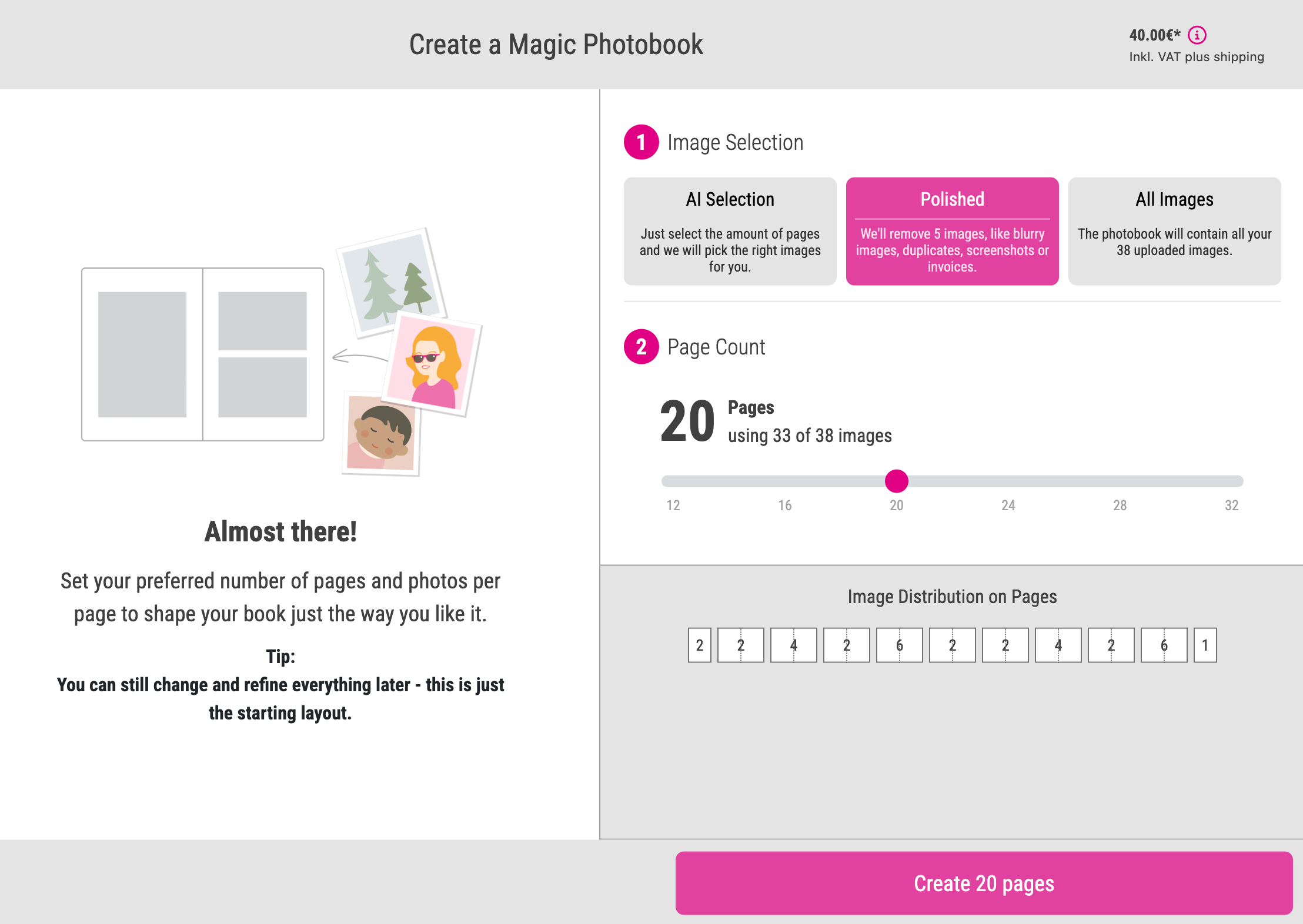 Layout Settings Magic Photo Book
