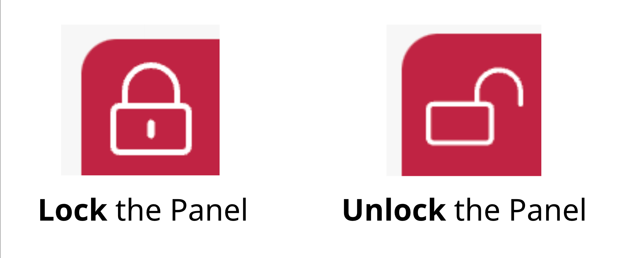 Lock Unlock Panel