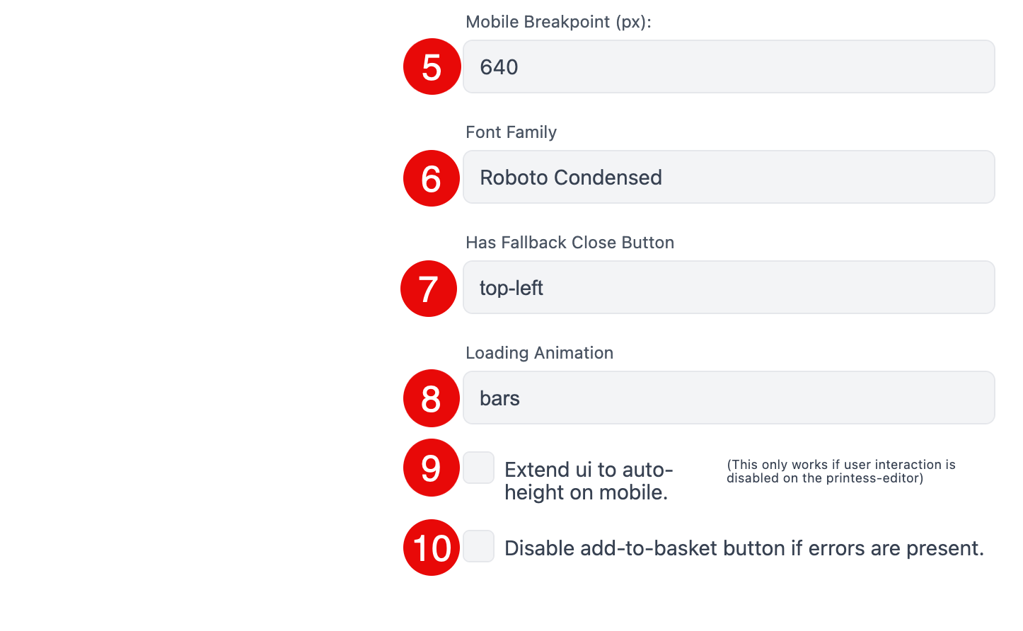 Additional Theme Settings