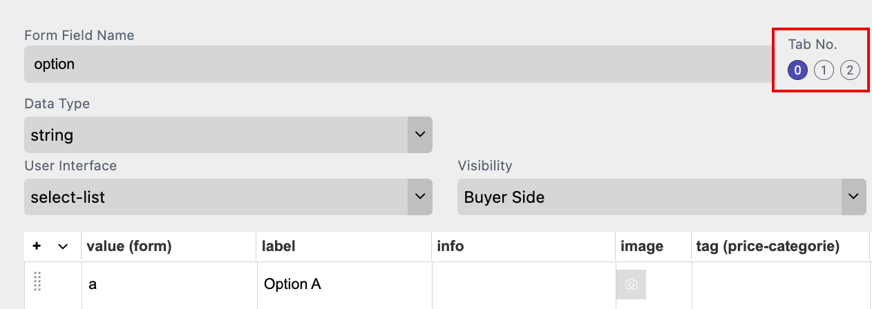 Form Field Dialog Tab No