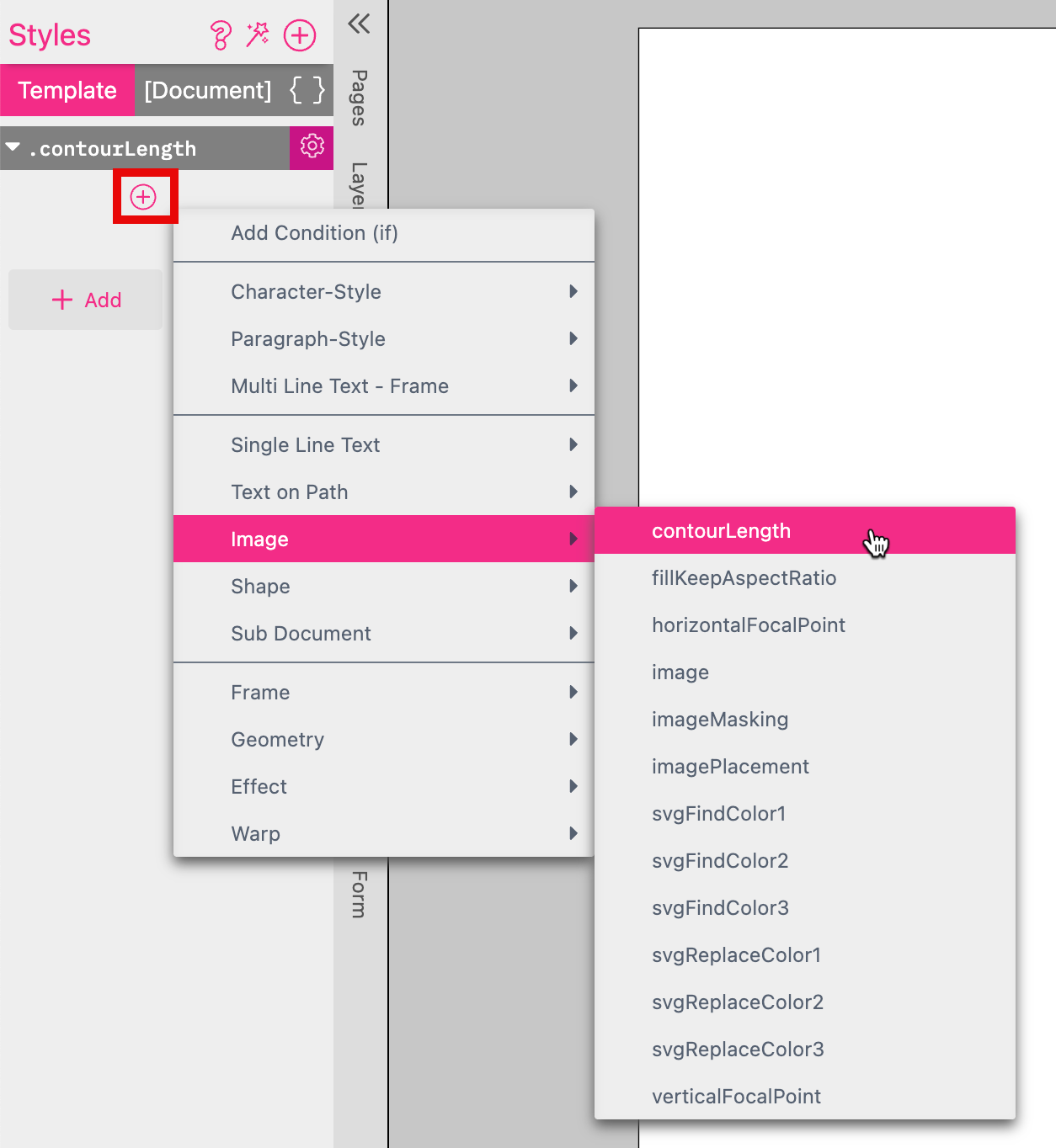 Add Style Contour Length Property