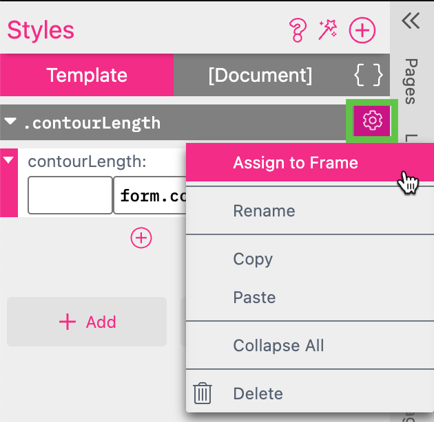 Assign Style To Image Frame
