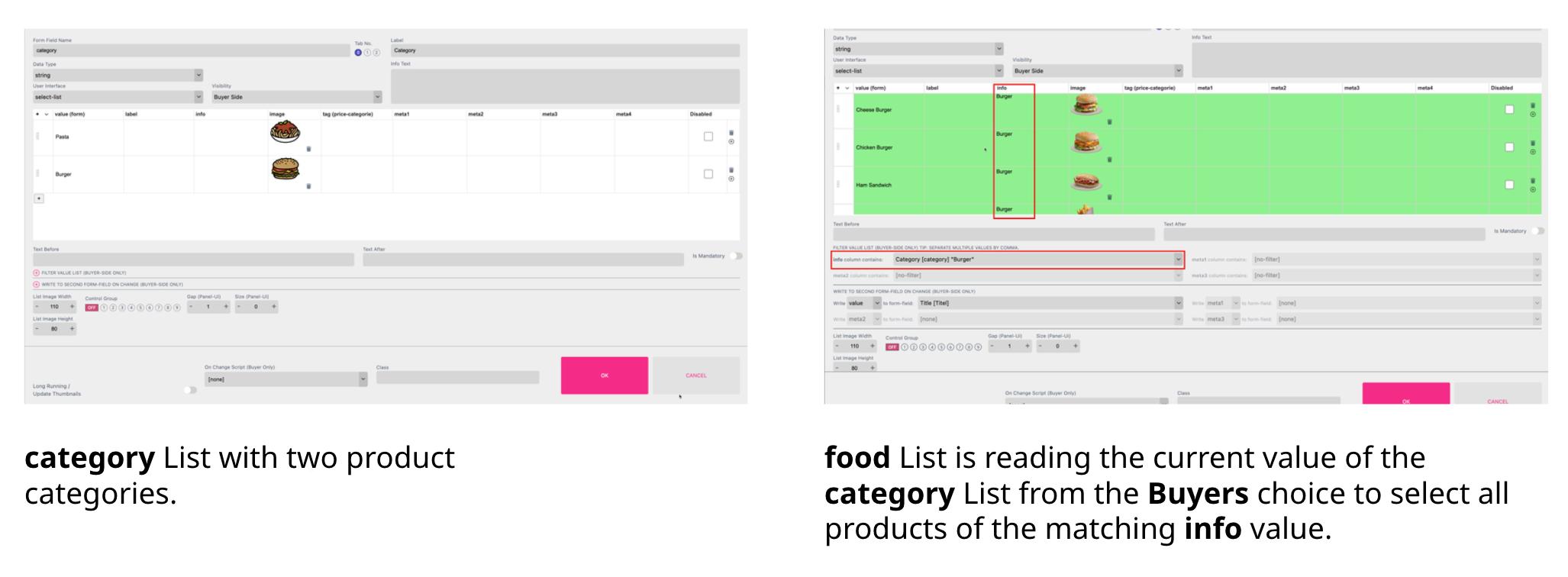 Filtering Of The Selection List