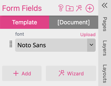 Font Form Field