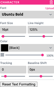 Character Properties