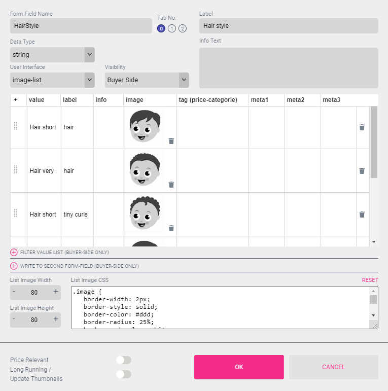 Childbook Hair Form Field