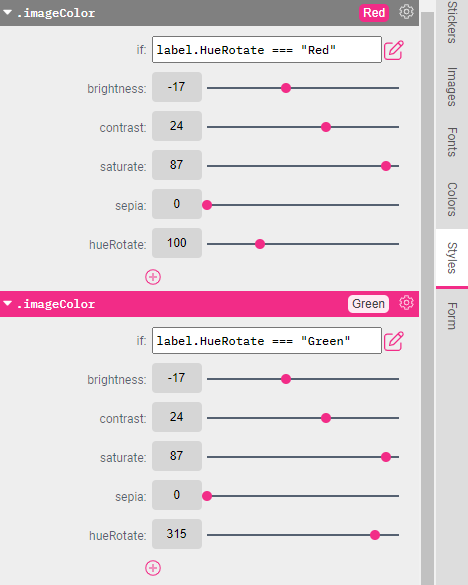 Hue Rotate Form Field