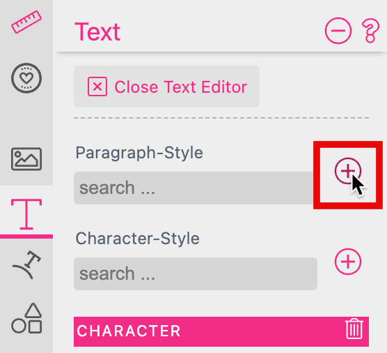 Add New Paragraph Style