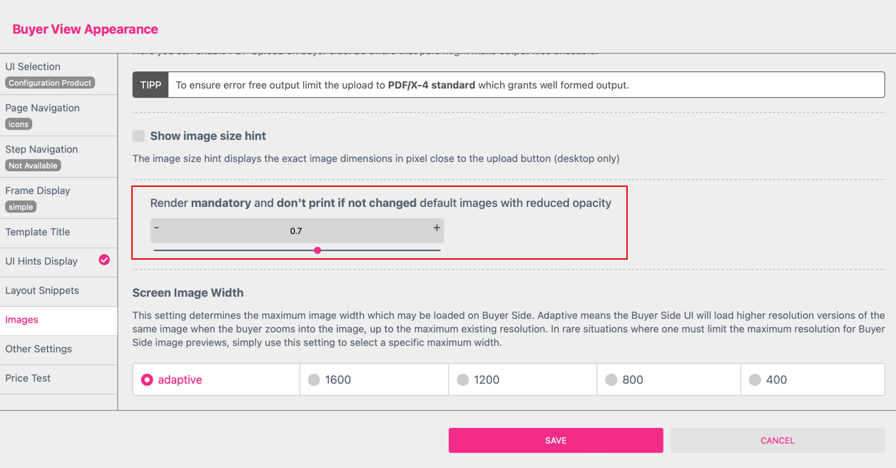 Reduce Default Image Opacity