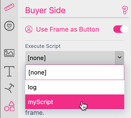 Use Frame as Button Script