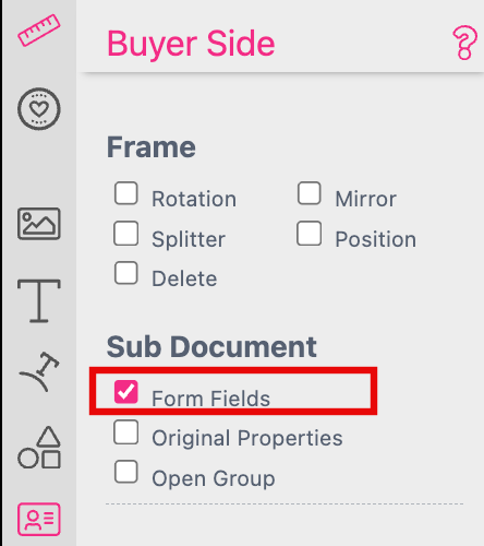 SubDocument Settings