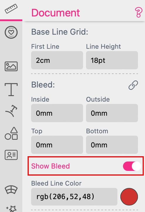 Show Bleed Guide Lines