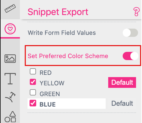 Activate Color Schemes for Layout Snippets