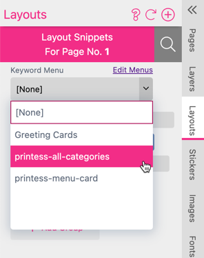 Keyword Menu