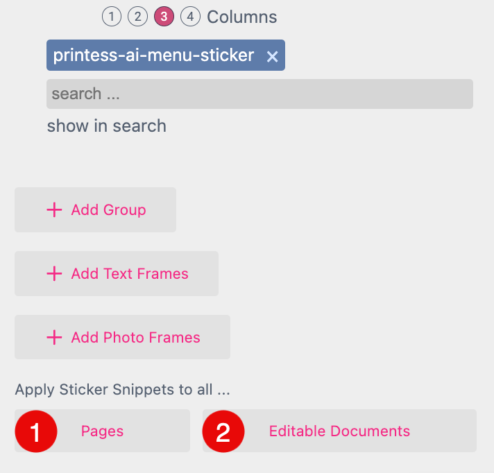 Assign Sticker Snippets At Once