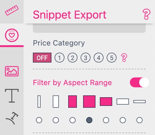 Layout Snippet Aspect Range