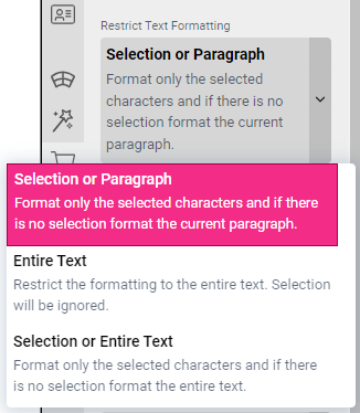 Restrict Text Formatting