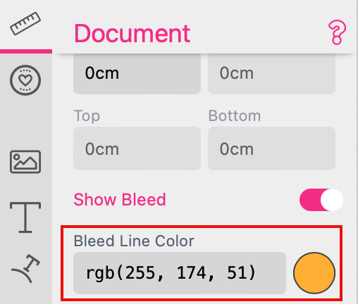 Bleed Line Color Change