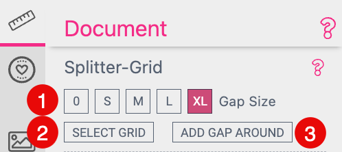 Splitter Gap Size Document Settings