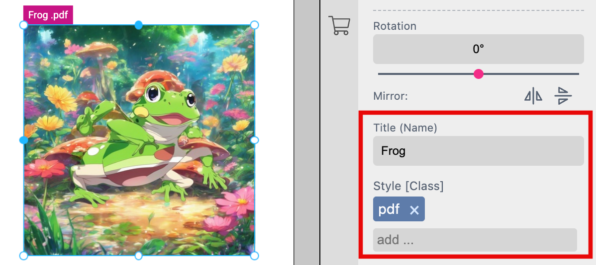 Tag PDF Style To Frame