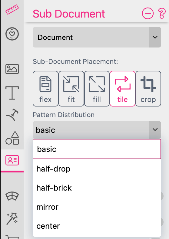 Sub Document Pattern Distribution