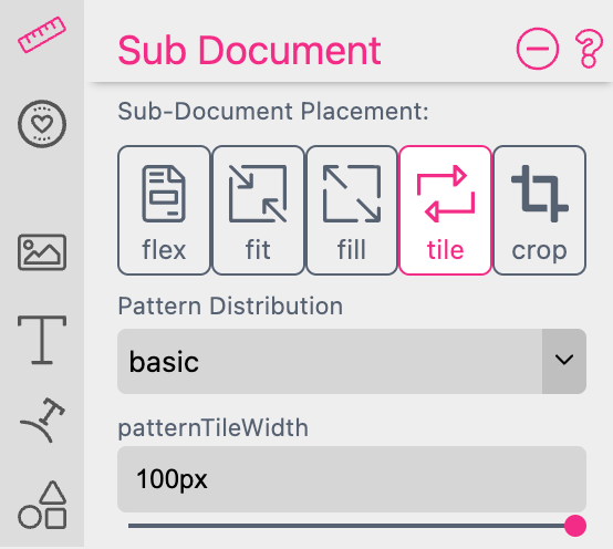 Sub Document Placement Tile